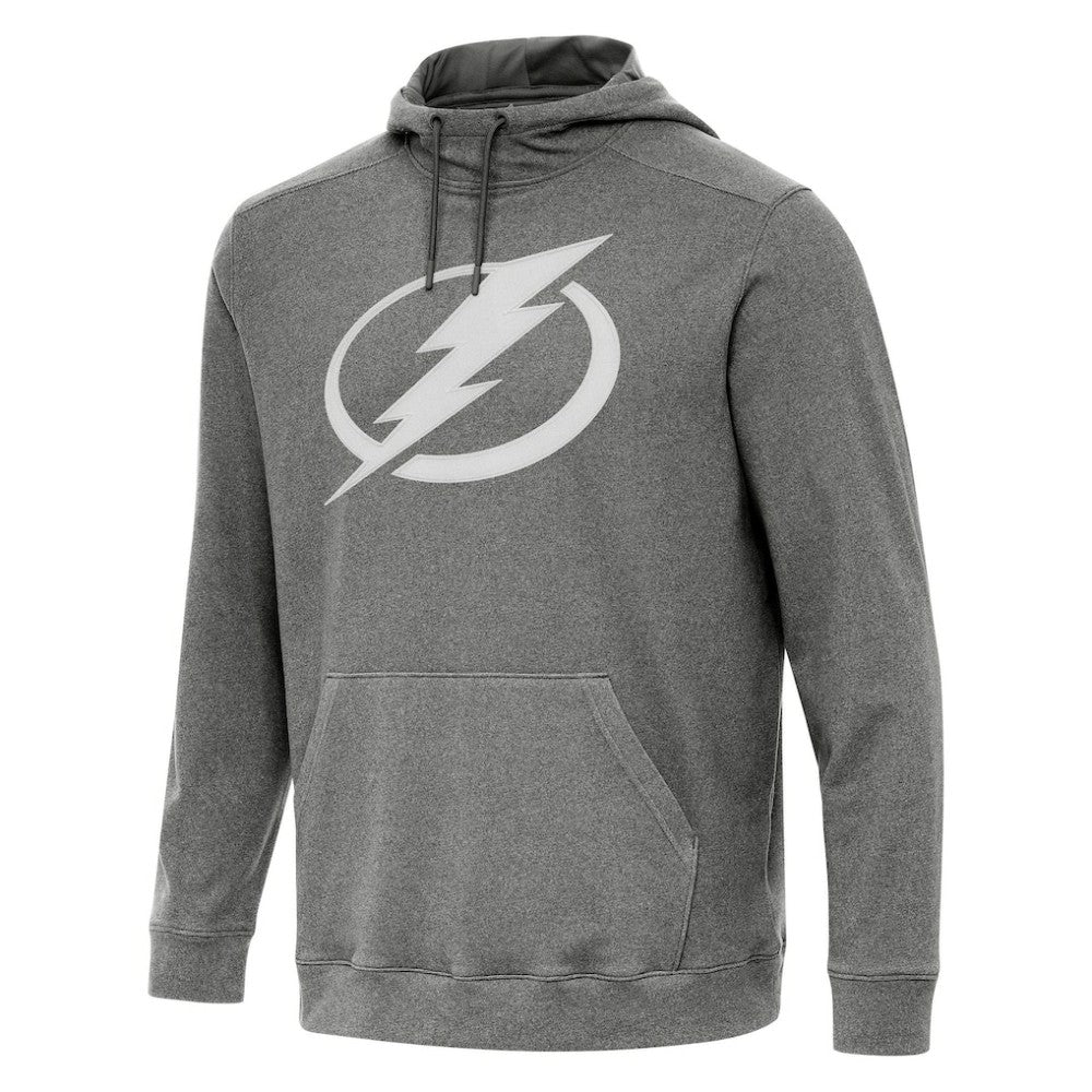 Tampa Bay Lightning Antigua Cloud Pullover Hoodie - Heather Black - NHL 202260489