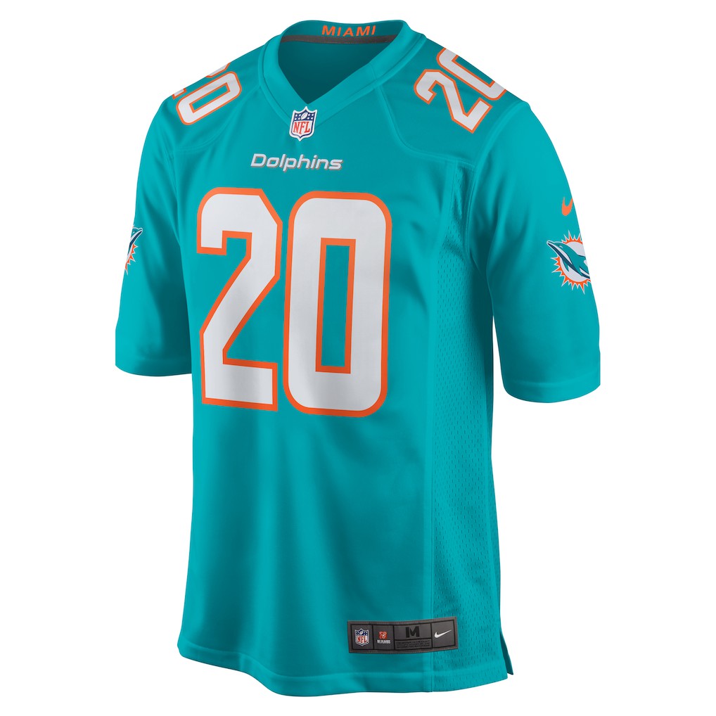 Nike Jordyn Brooks Miami Dolphins Game Jersey Aqua