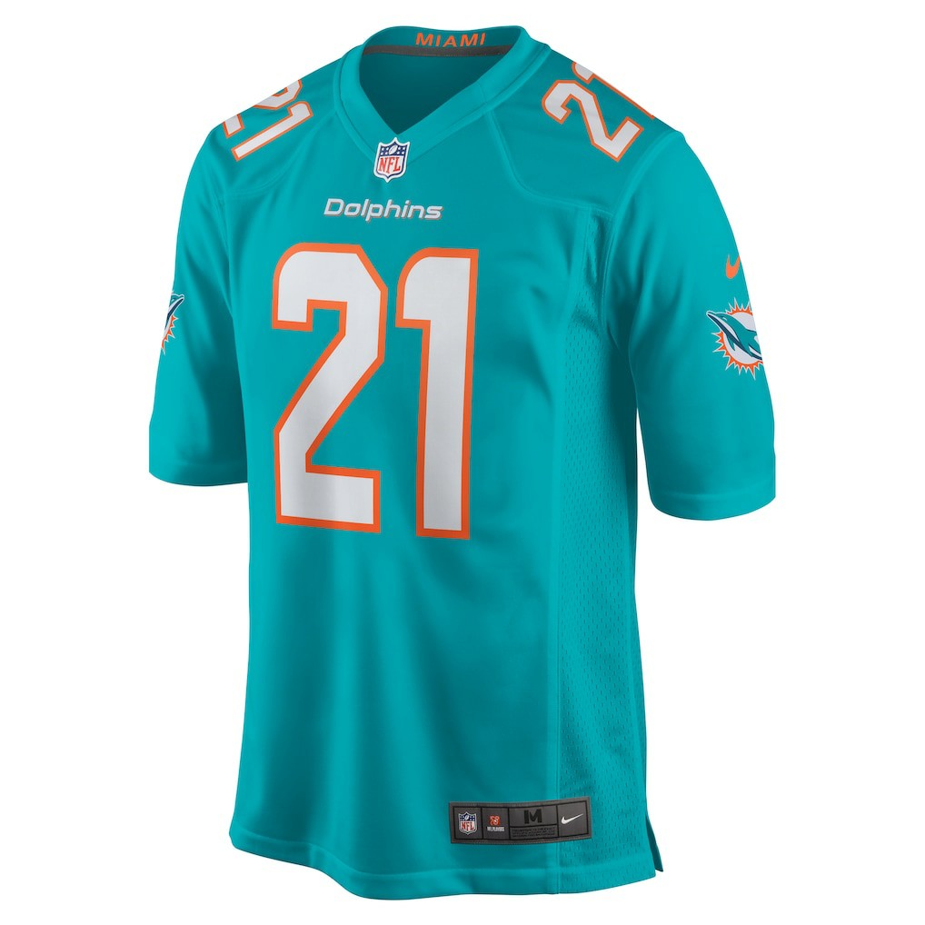 Nike Jordan Poyer Miami Dolphins Game Jersey Aqua