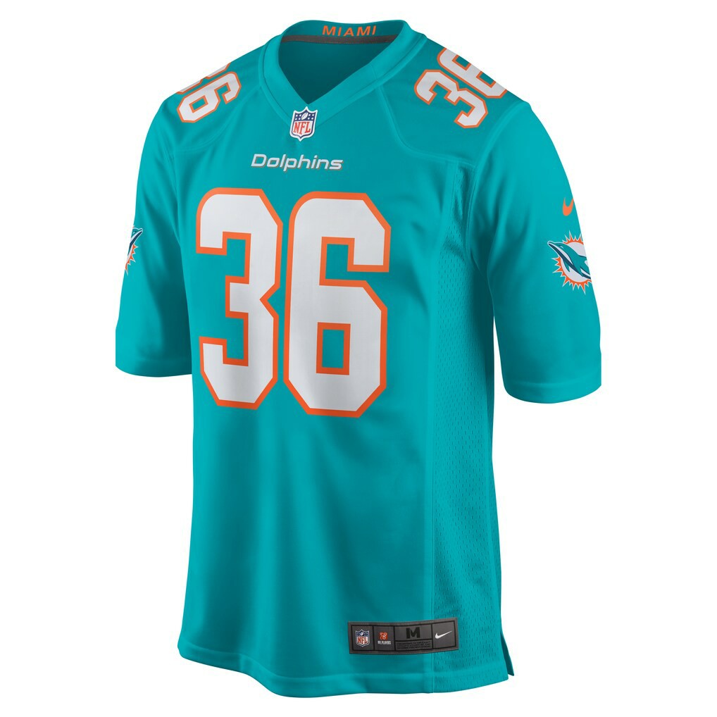 Nike Storm Duck Miami Dolphins Game Jersey Aqua