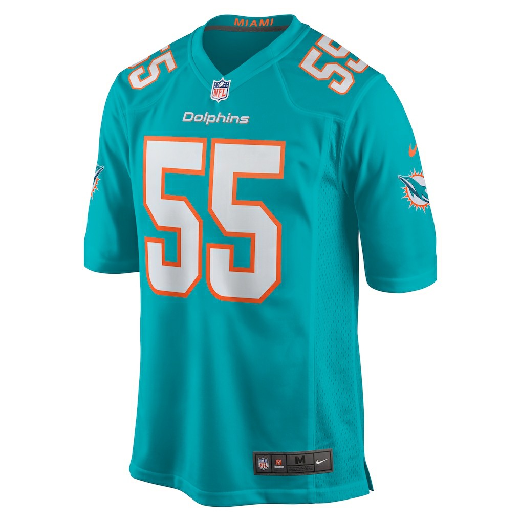 Nike Aaron Brewer Miami Dolphins Game Jersey Aqua
