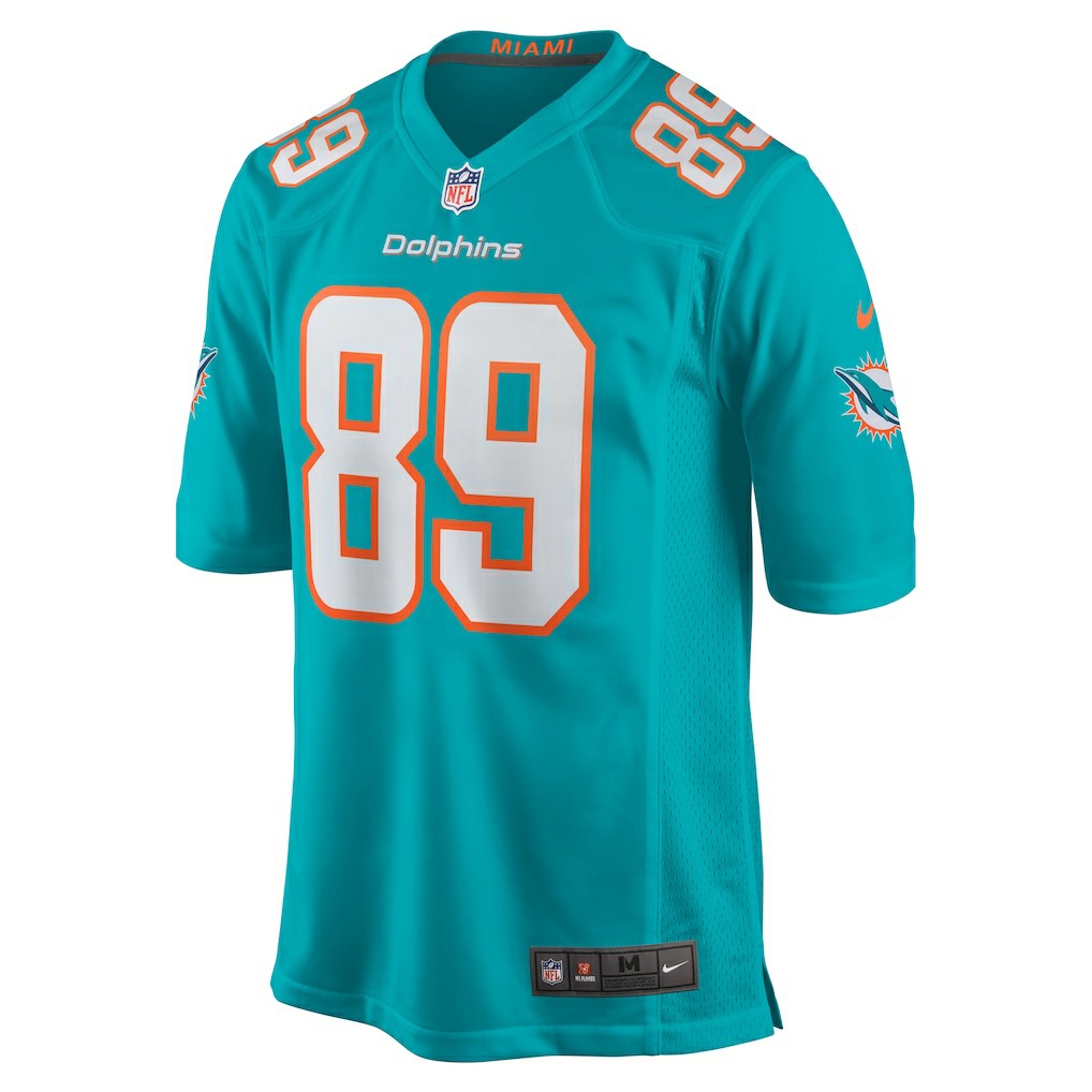 Nike Julian Hill Miami Dolphins Game Jersey Aqua