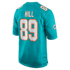 Nike Julian Hill Miami Dolphins Game Jersey Aqua