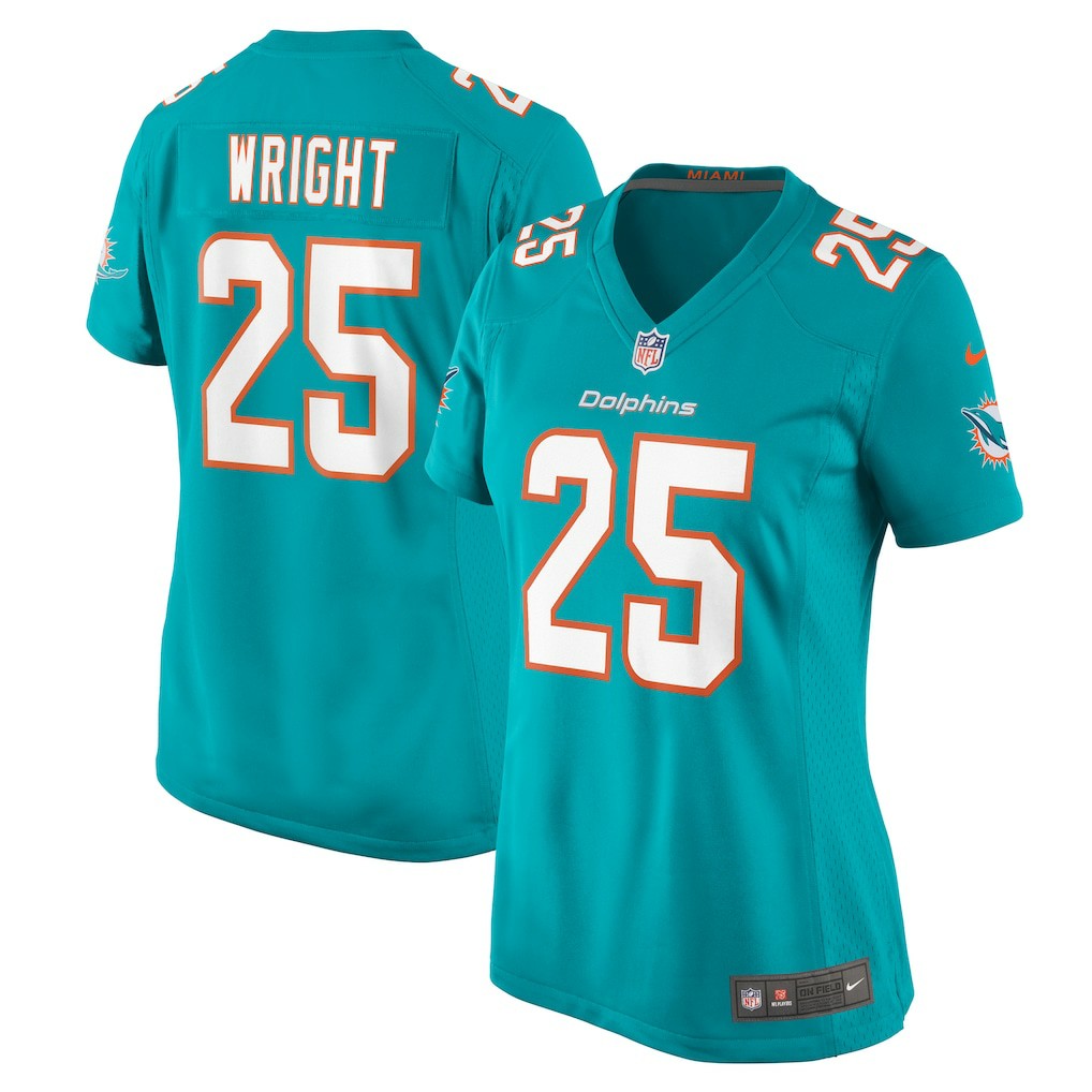 Nike Jaylen Wright Miami Dolphins Women's Game Jersey Aqua