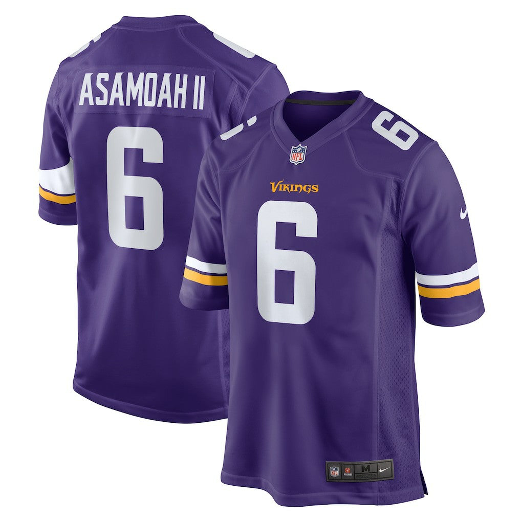 Nike Brian Asamoah II Minnesota Vikings Game Jersey Purple