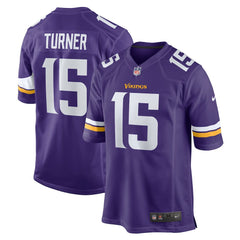 Nike Dallas Turner Minnesota Vikings Game Jersey Purple