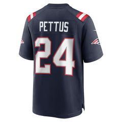 Nike Dell Pettus New England Patriots Game Jersey Navy