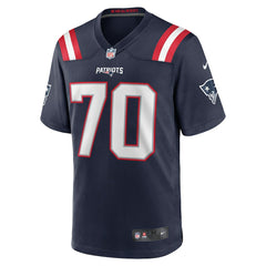 Nike Caedan Wallace New England Patriots Game Jersey Navy