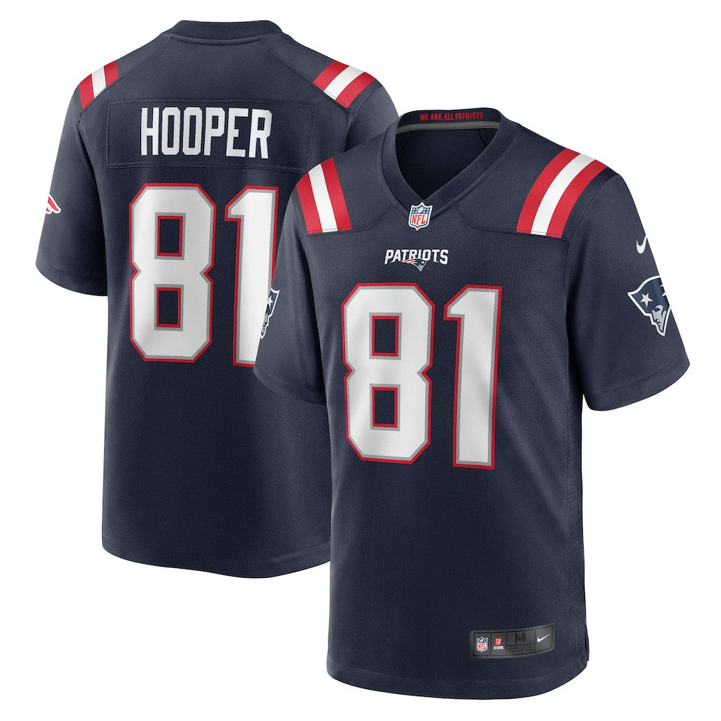 Nike Austin Hooper New England Patriots Game Jersey Navy