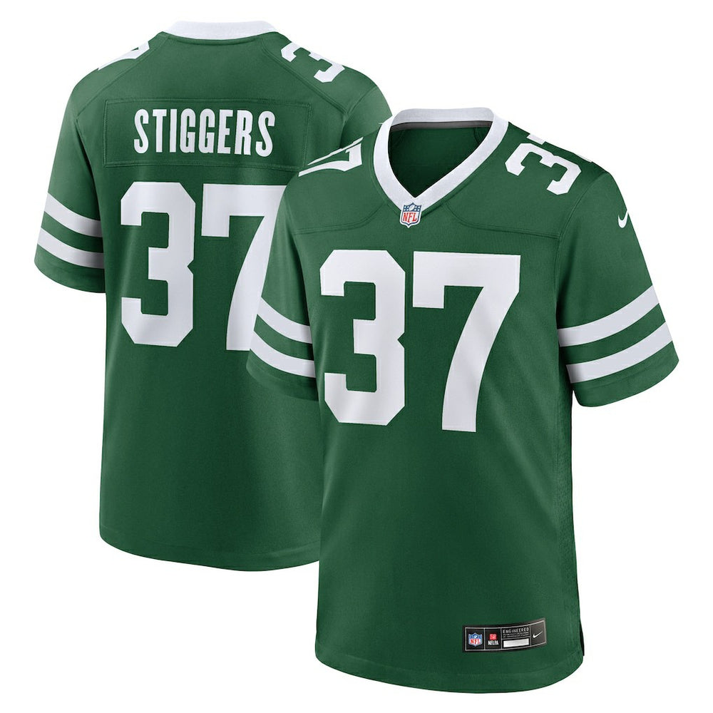 Nike Qwan'tez Stiggers New York Jets Team Game Jersey Legacy Green