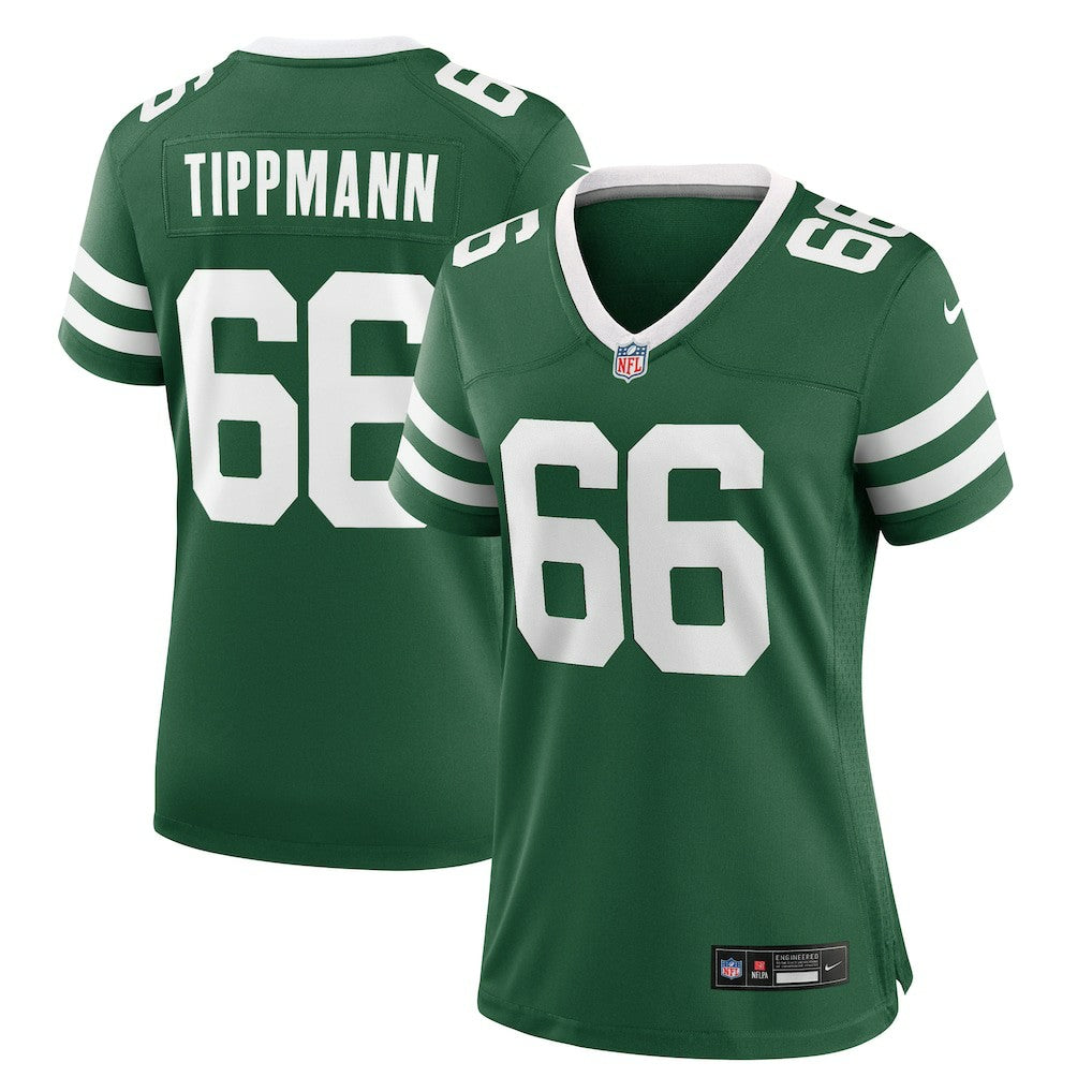 Nike Joe Tippmann New York Jets Women's Game Jersey Legacy Green