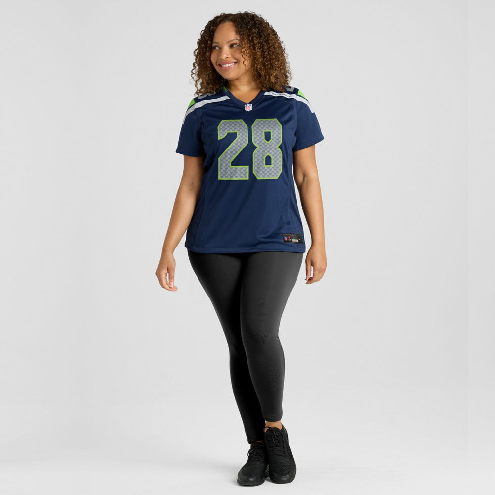 Nike Nehemiah Pritchett Seattle Seahawks Women's Team Game Jersey College Navy