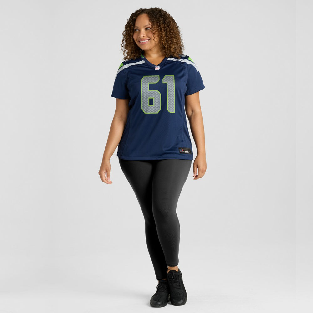 Nike Jalen Sundell Seattle Seahawks Women's Team Game Jersey College Navy