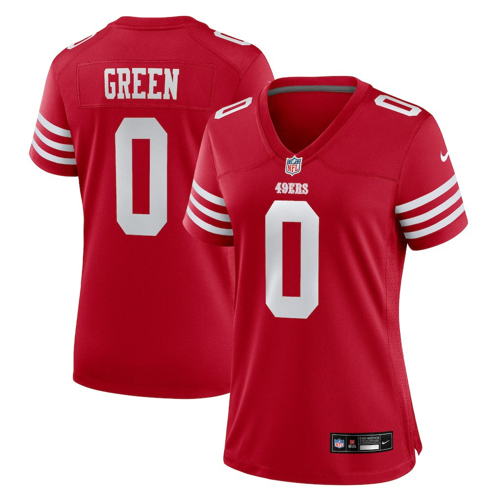 Nike Renardo Green San Francisco 49ers Women's Team Game Jersey Scarlet