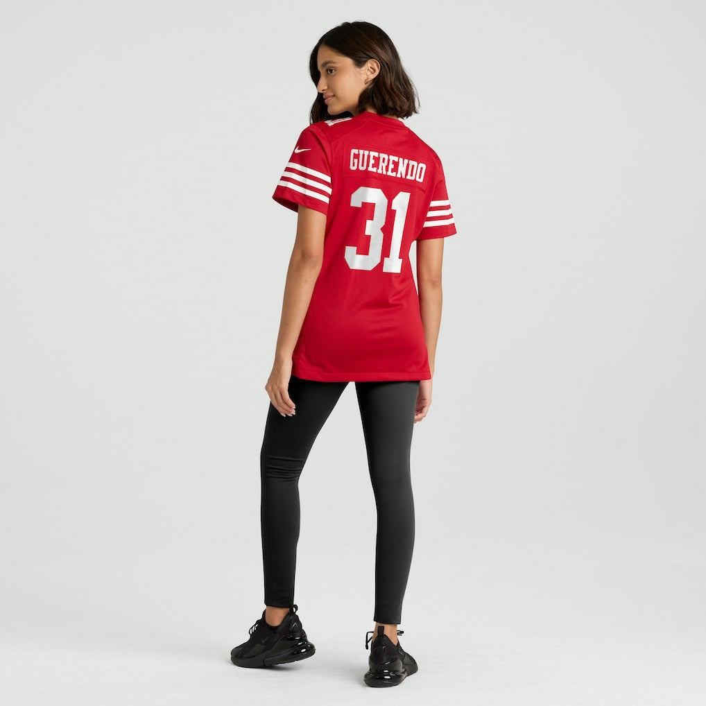 Nike Isaac Guerendo San Francisco 49ers Women's Team Game Jersey Scarlet