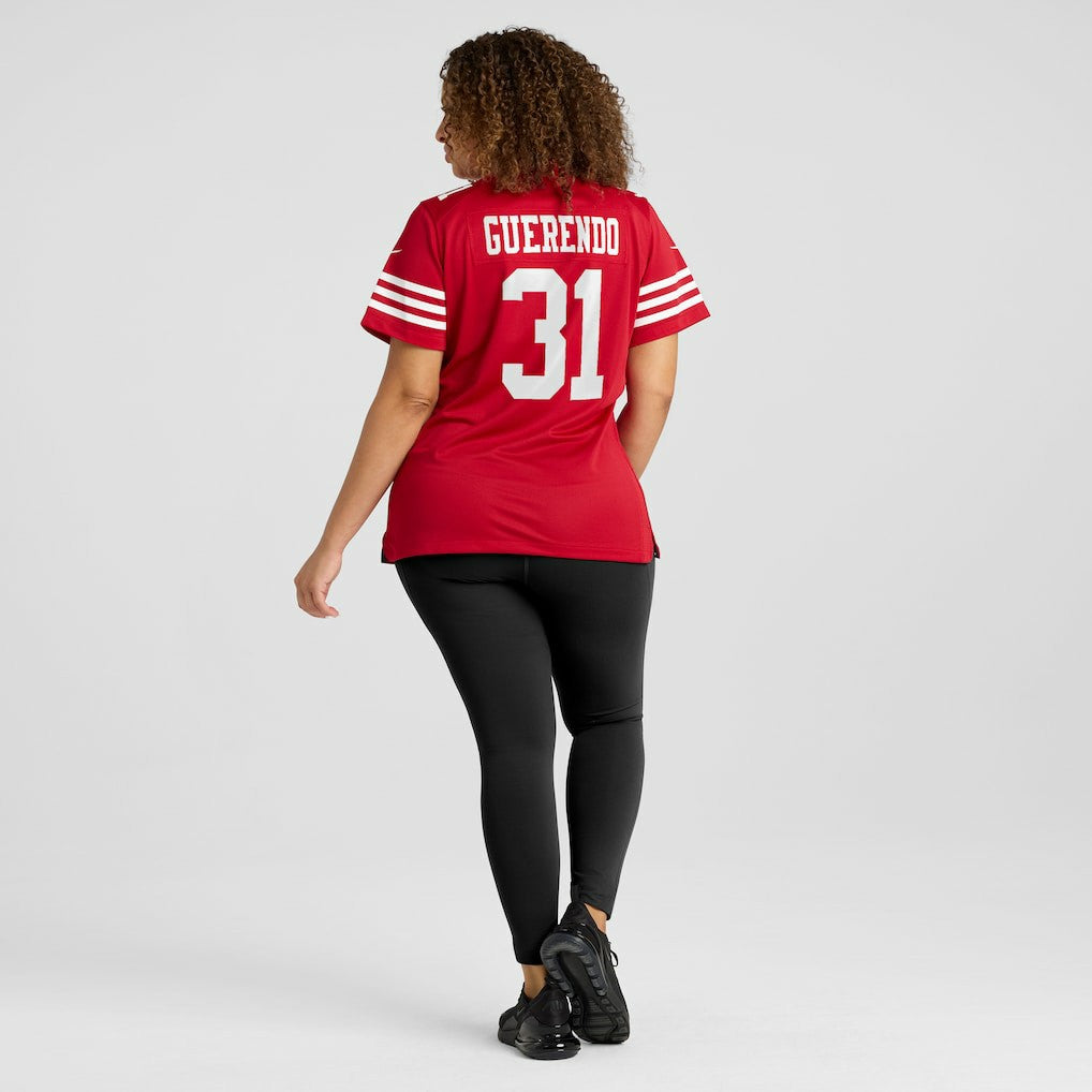 Nike Isaac Guerendo San Francisco 49ers Women's Team Game Jersey Scarlet