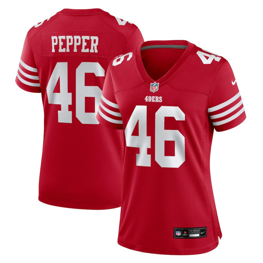 Nike Taybor Pepper San Francisco 49ers Women's Team Game Jersey Scarlet
