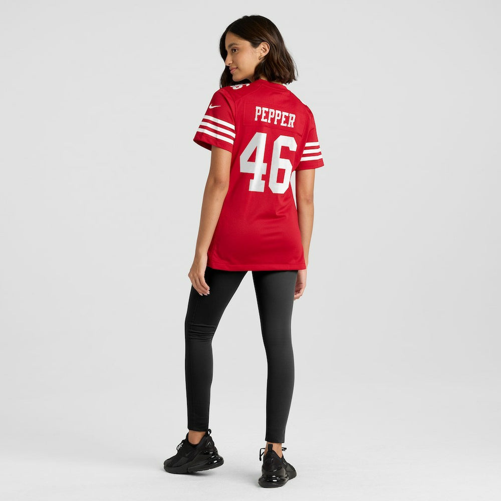 Nike Taybor Pepper San Francisco 49ers Women's Team Game Jersey Scarlet