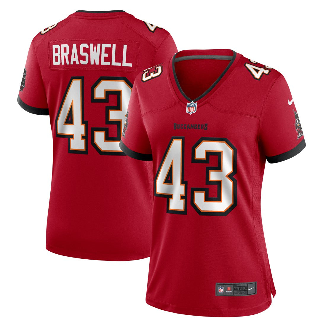 Nike Chris Braswell Tampa Bay Buccaneers Women's Team Game Jersey Red