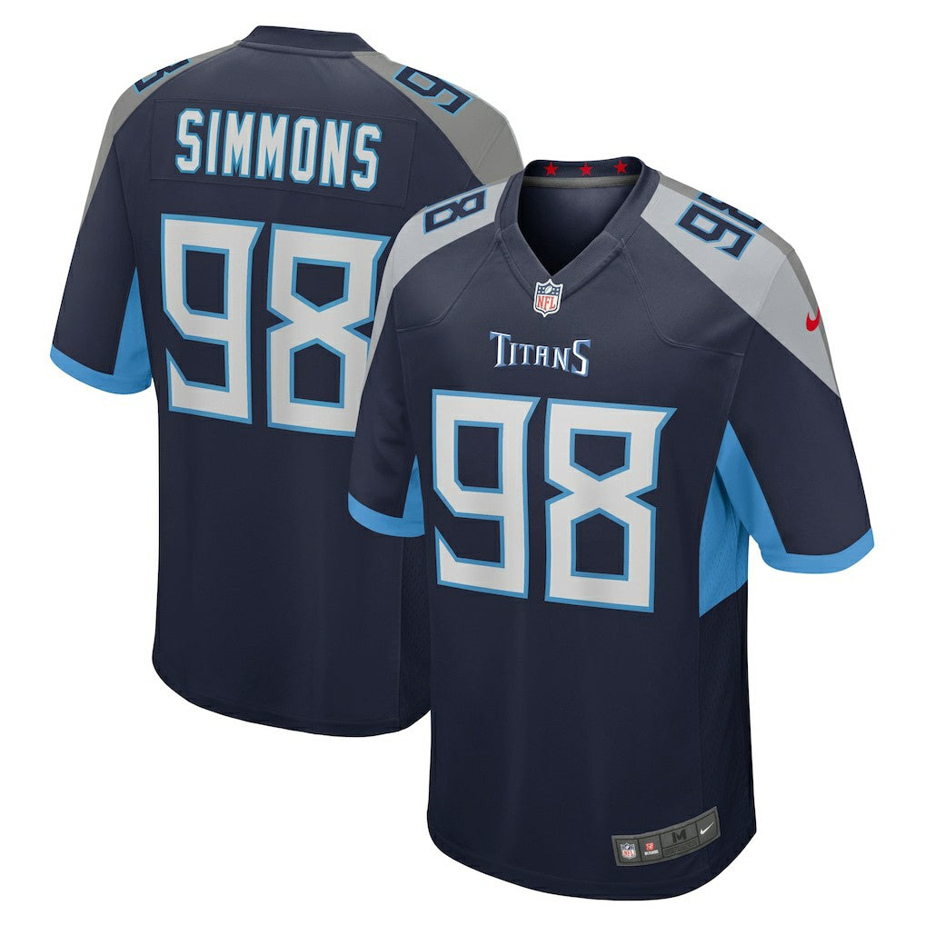 Nike Jeffery Simmons Tennessee Titans Game Jersey Navy