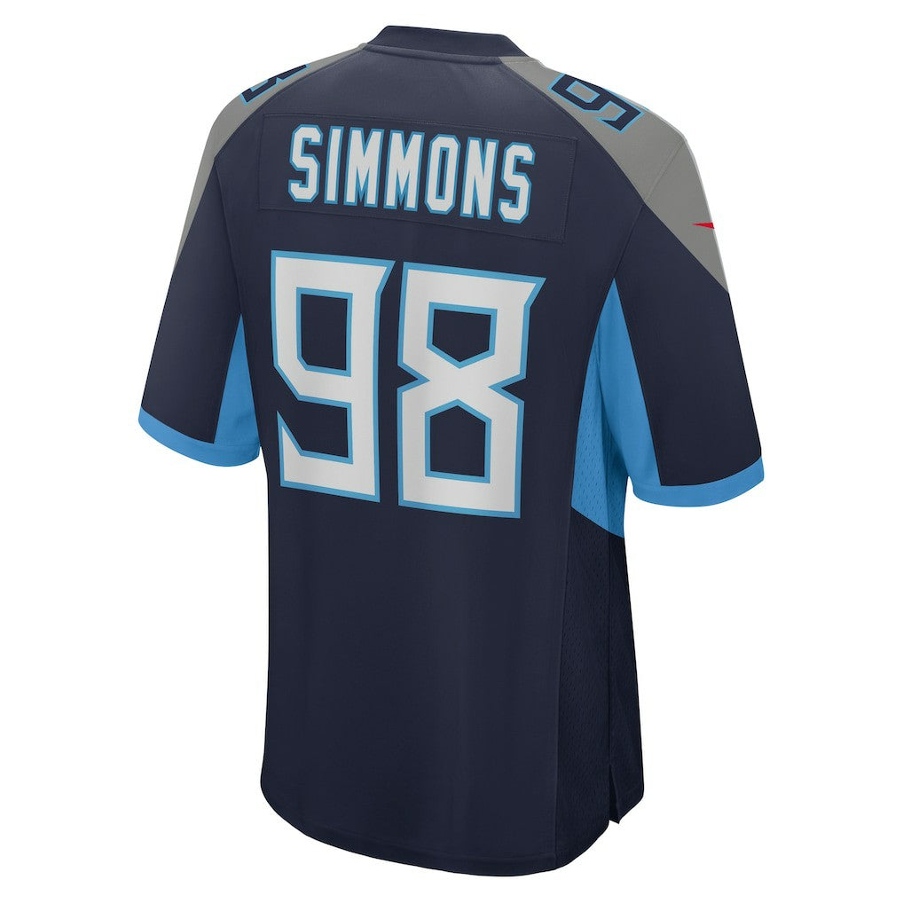 Nike Jeffery Simmons Tennessee Titans Game Jersey Navy
