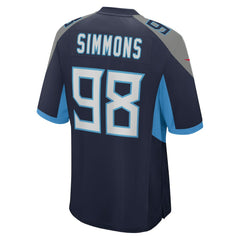 Nike Jeffery Simmons Tennessee Titans Game Jersey Navy