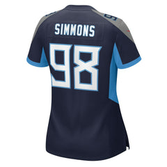 Nike Jeffery Simmons Tennessee Titans Women's Alternate Game Jersey Navy
