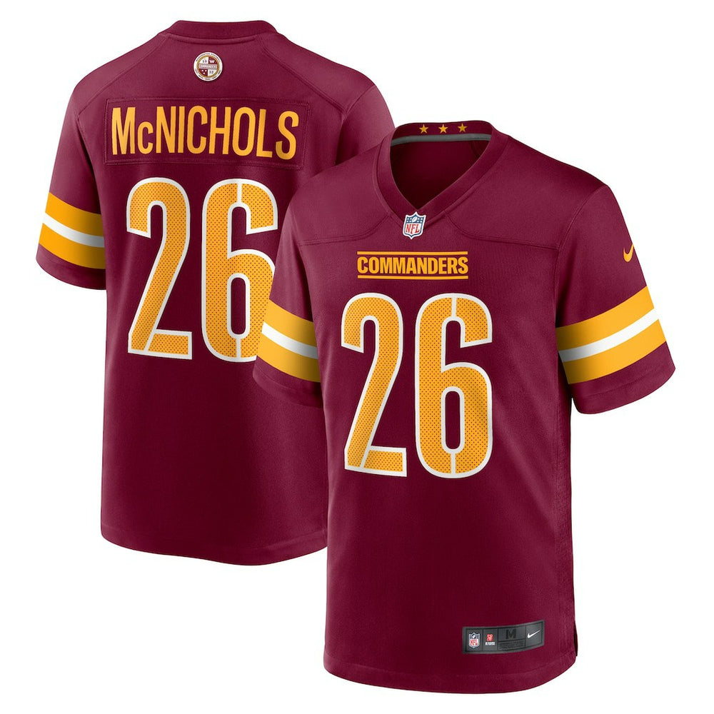 Nike Jeremy McNichols Washington Commanders Game Jersey Burgundy