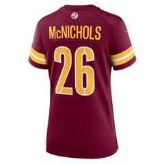 Nike Jeremy McNichols Washington Commanders Women's Team Game Jersey Burgundy