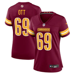 Nike Tyler Ott Washington Commanders Women's Team Game Jersey Burgundy