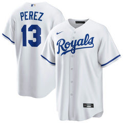 Salvador Perez Kansas City Royals Nike Home Replica Player Jersey - White - Nike Sale