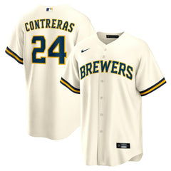 William Contreras Milwaukee Brewers Nike Home Replica Jersey - Cream - Nike Lifestyle