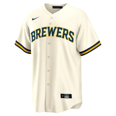 William Contreras Milwaukee Brewers Nike Home Replica Jersey - Cream - Nike Lifestyle
