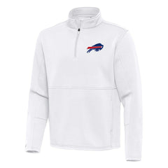 Buffalo Bills Antigua Twist Quarter-Zip Pullover Jacket White