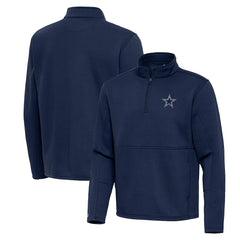Dallas Cowboys Antigua Twist Quarter-Zip Pullover Jacket Navy