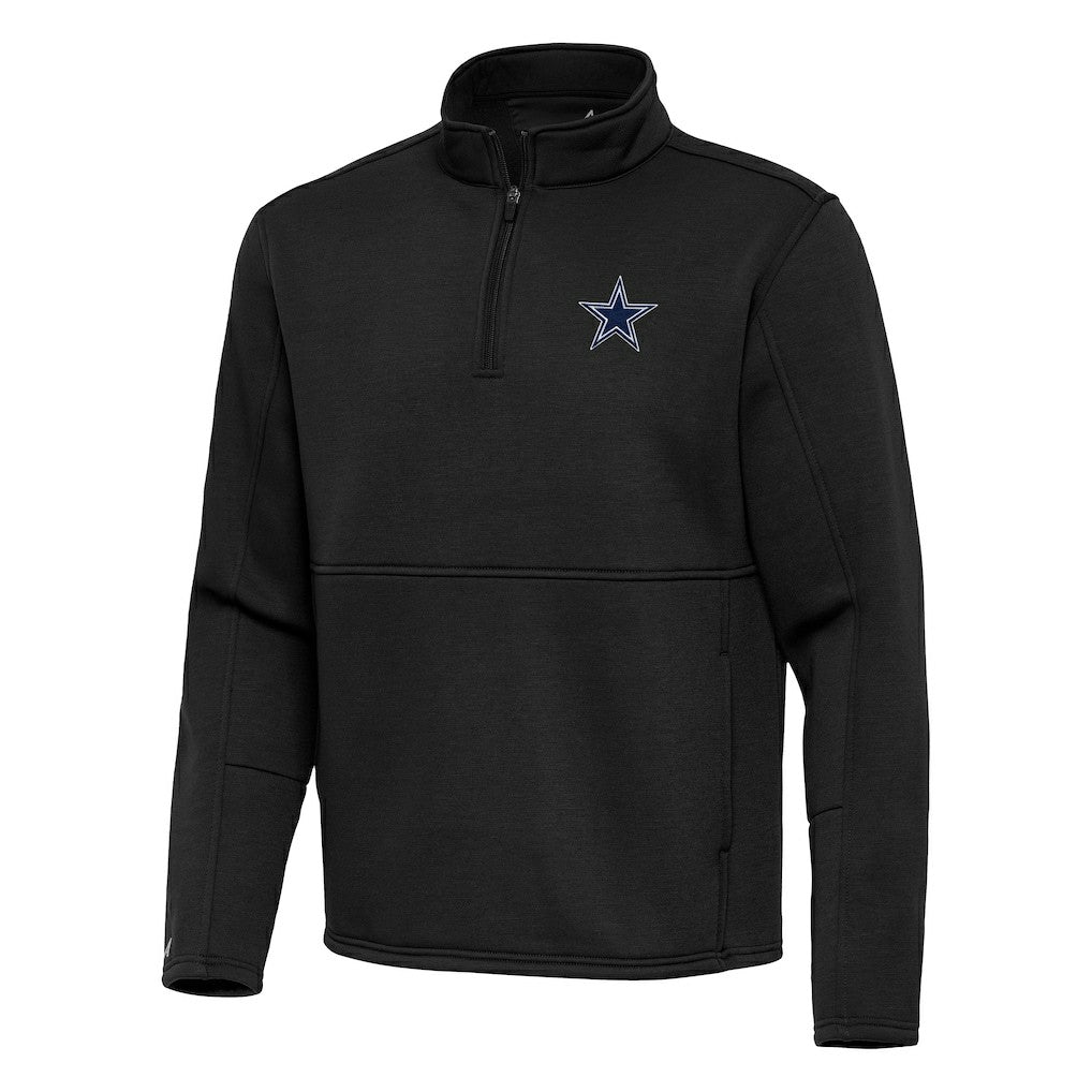 Dallas Cowboys Antigua Twist Quarter-Zip Pullover Jacket Black