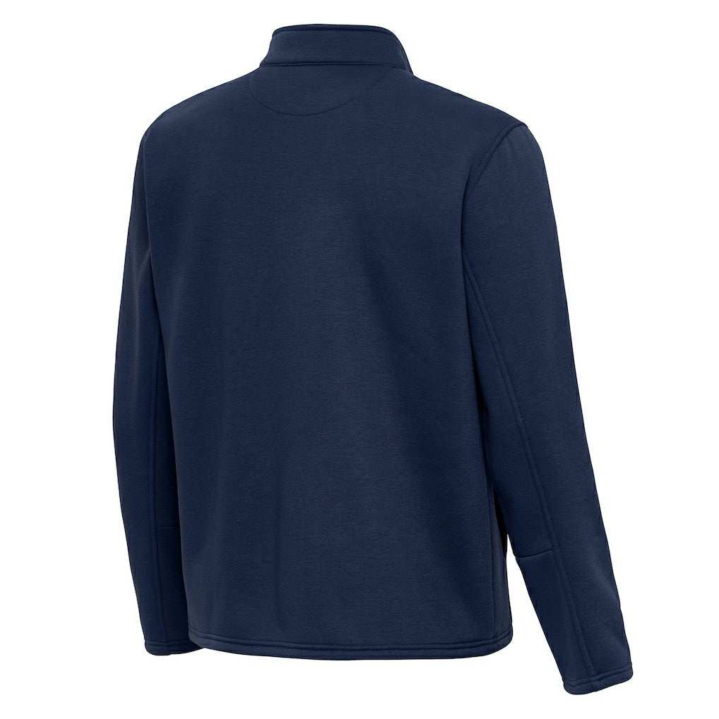 Denver Broncos Antigua Twist Quarter-Zip Pullover Jacket Navy