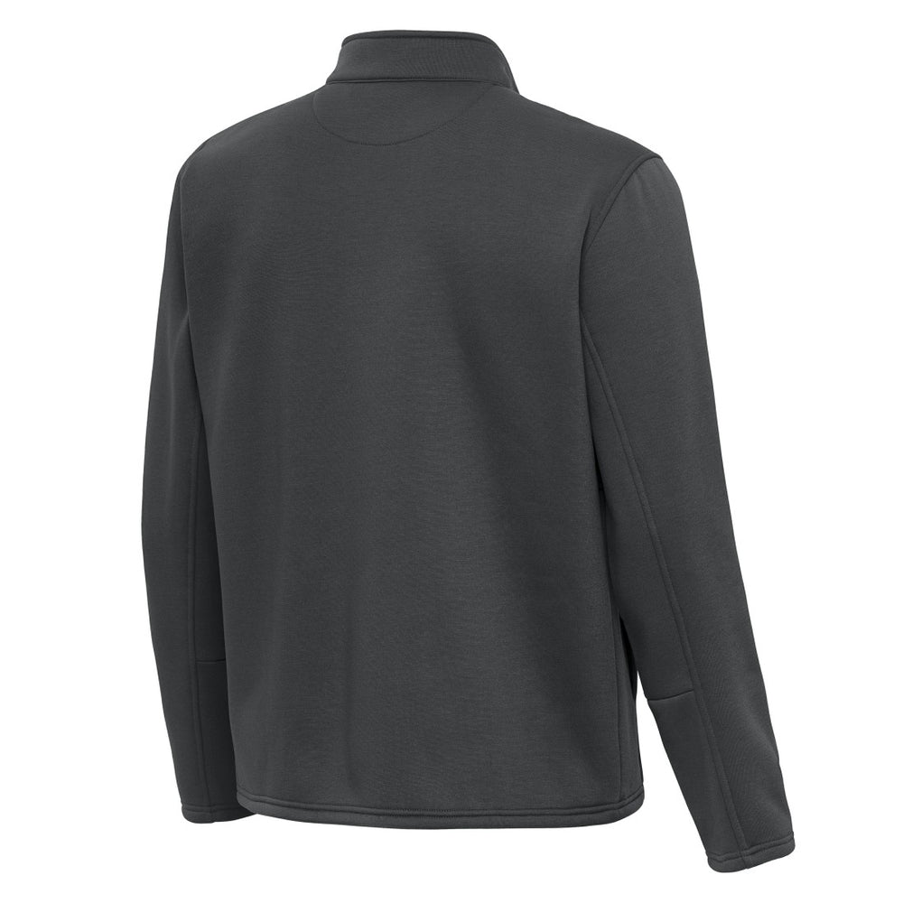 Green Bay Packers Antigua Twist Quarter-Zip Pullover Jacket Pewter