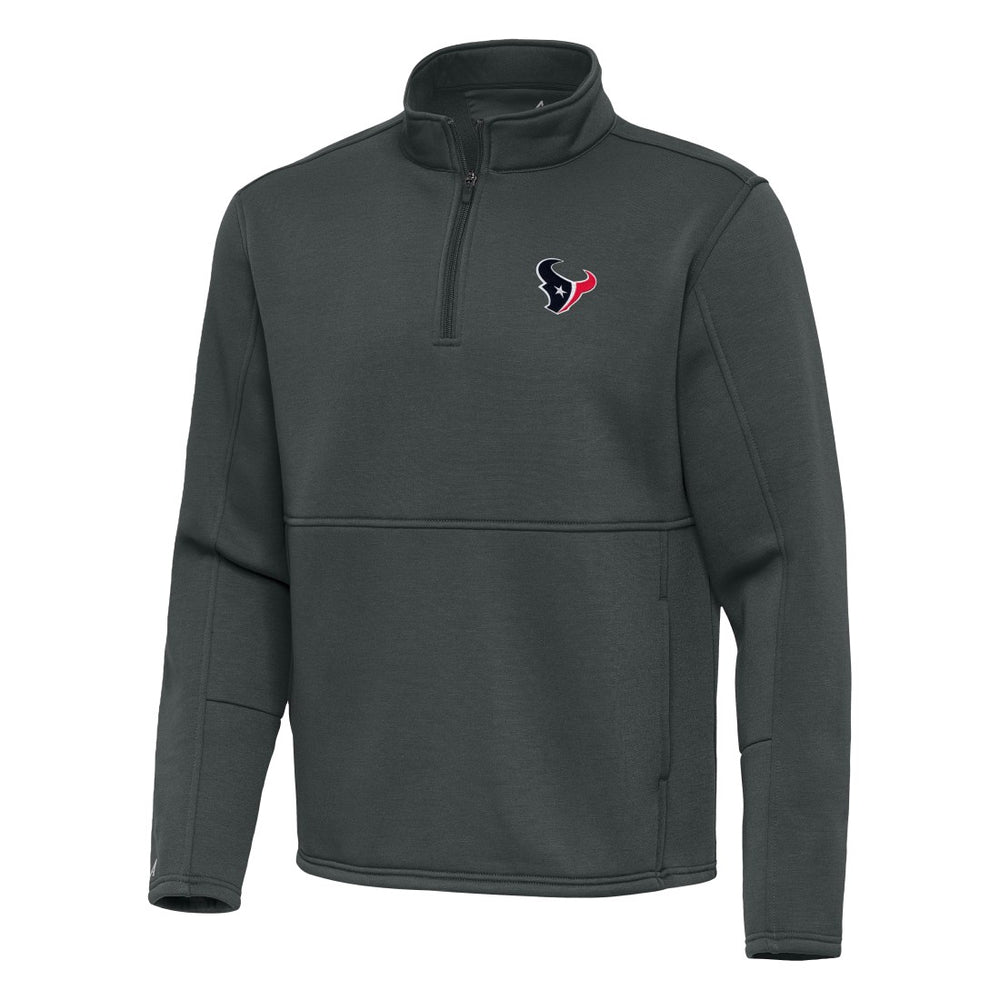 Houston Texans Antigua Twist Quarter-Zip Pullover Jacket Pewter