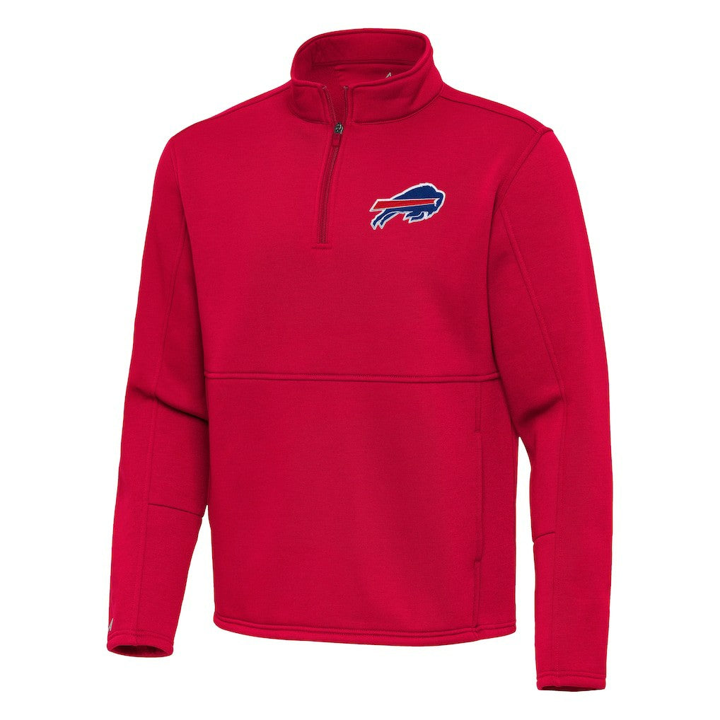 Buffalo Bills Antigua Twist Quarter-Zip Pullover Jacket Red