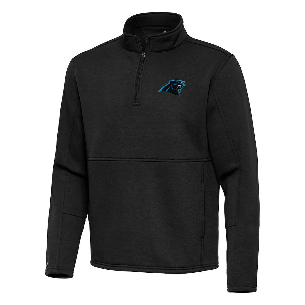 Carolina Panthers Antigua Twist Quarter-Zip Pullover Jacket Black