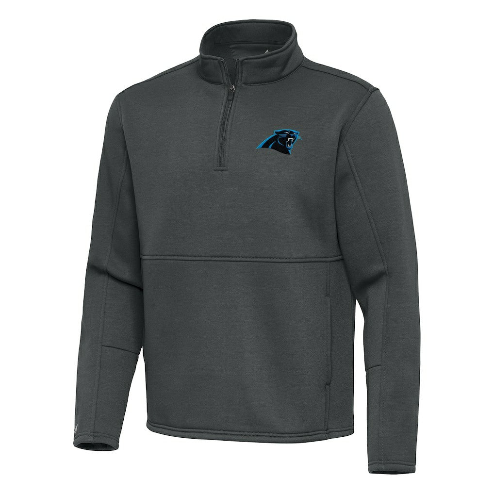 Carolina Panthers Antigua Twist Quarter-Zip Pullover Jacket Pewter