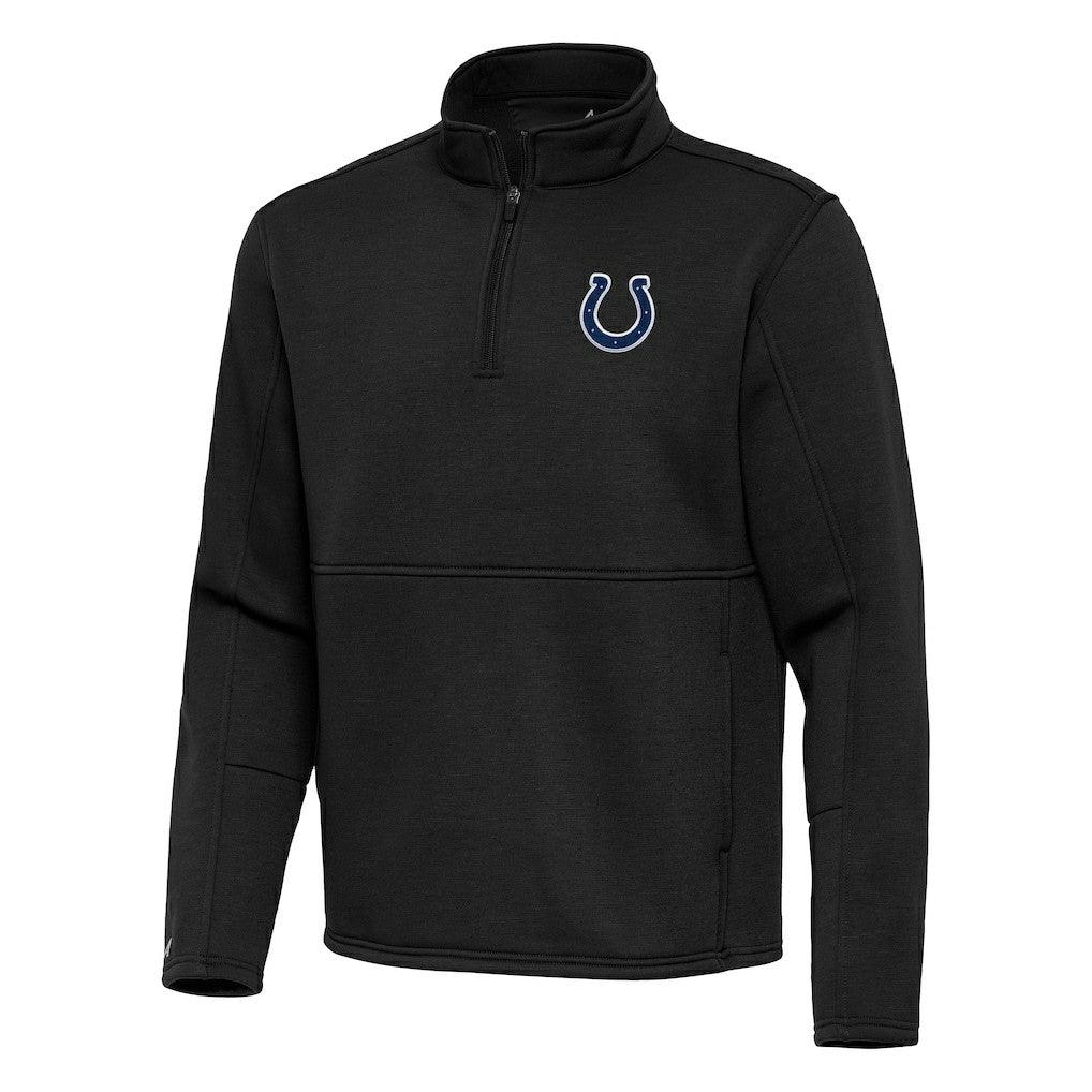 Indianapolis Colts Antigua Twist Quarter-Zip Pullover Jacket Black