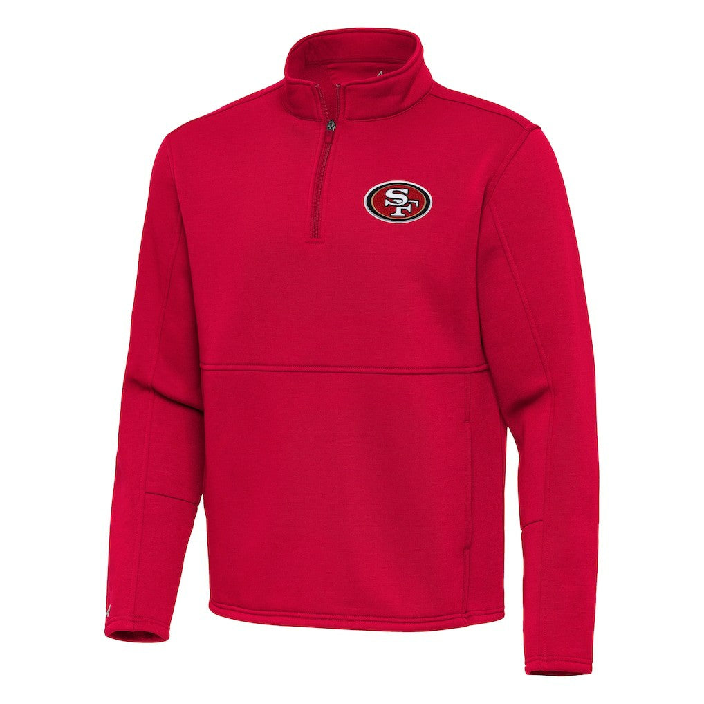 San Francisco 49ers Antigua Twist Quarter-Zip Pullover Jacket Red