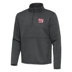 New York Giants Antigua Twist Quarter-Zip Pullover Jacket Pewter
