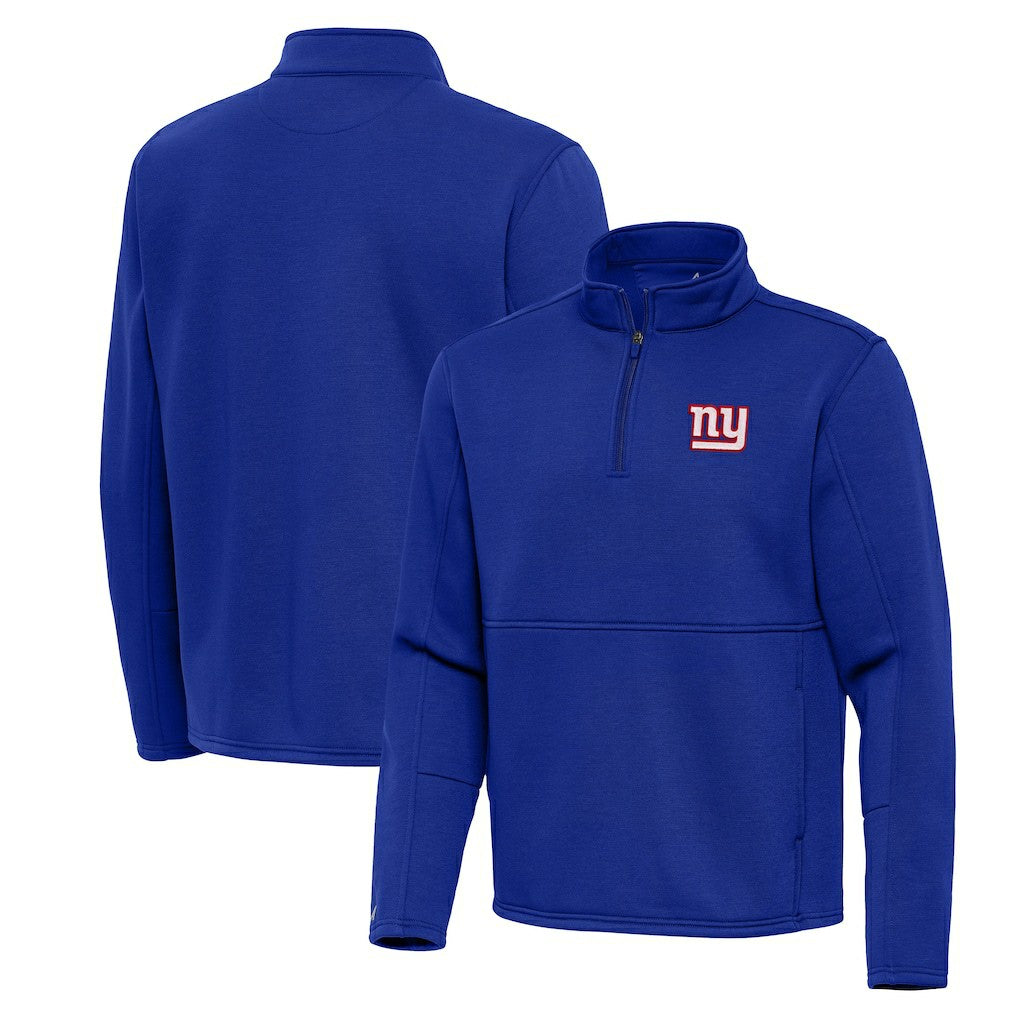 New York Giants Antigua Twist Quarter-Zip Pullover Jacket Royal