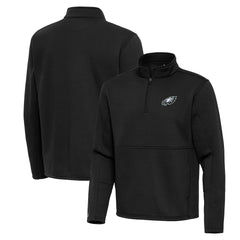 Philadelphia Eagles Antigua Twist Quarter-Zip Pullover Jacket Black