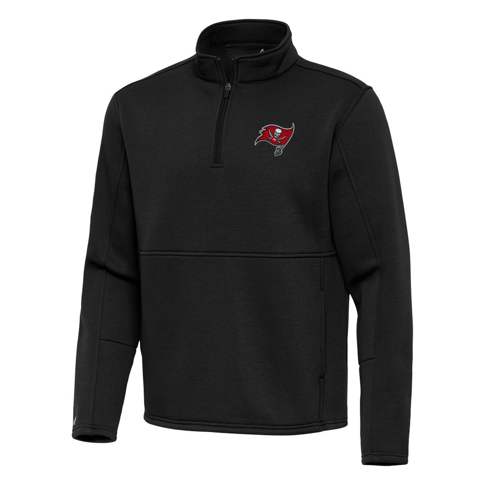 Tampa Bay Buccaneers Antigua Twist Quarter-Zip Pullover Jacket Black