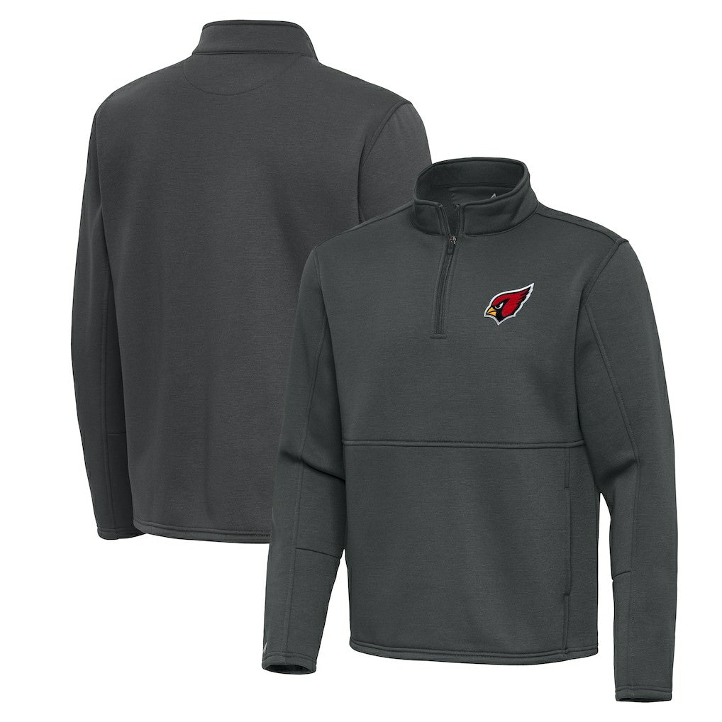 Arizona Cardinals Antigua Twist Quarter-Zip Pullover Jacket Pewter