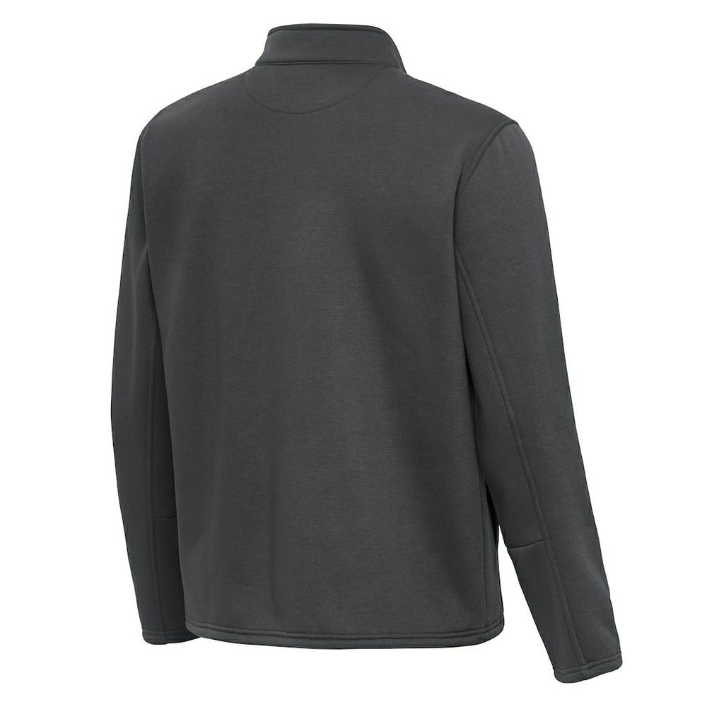Miami Dolphins Antigua Twist Quarter-Zip Pullover Jacket Pewter